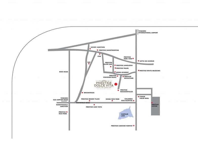 Prestige Dolce Vita Location Map