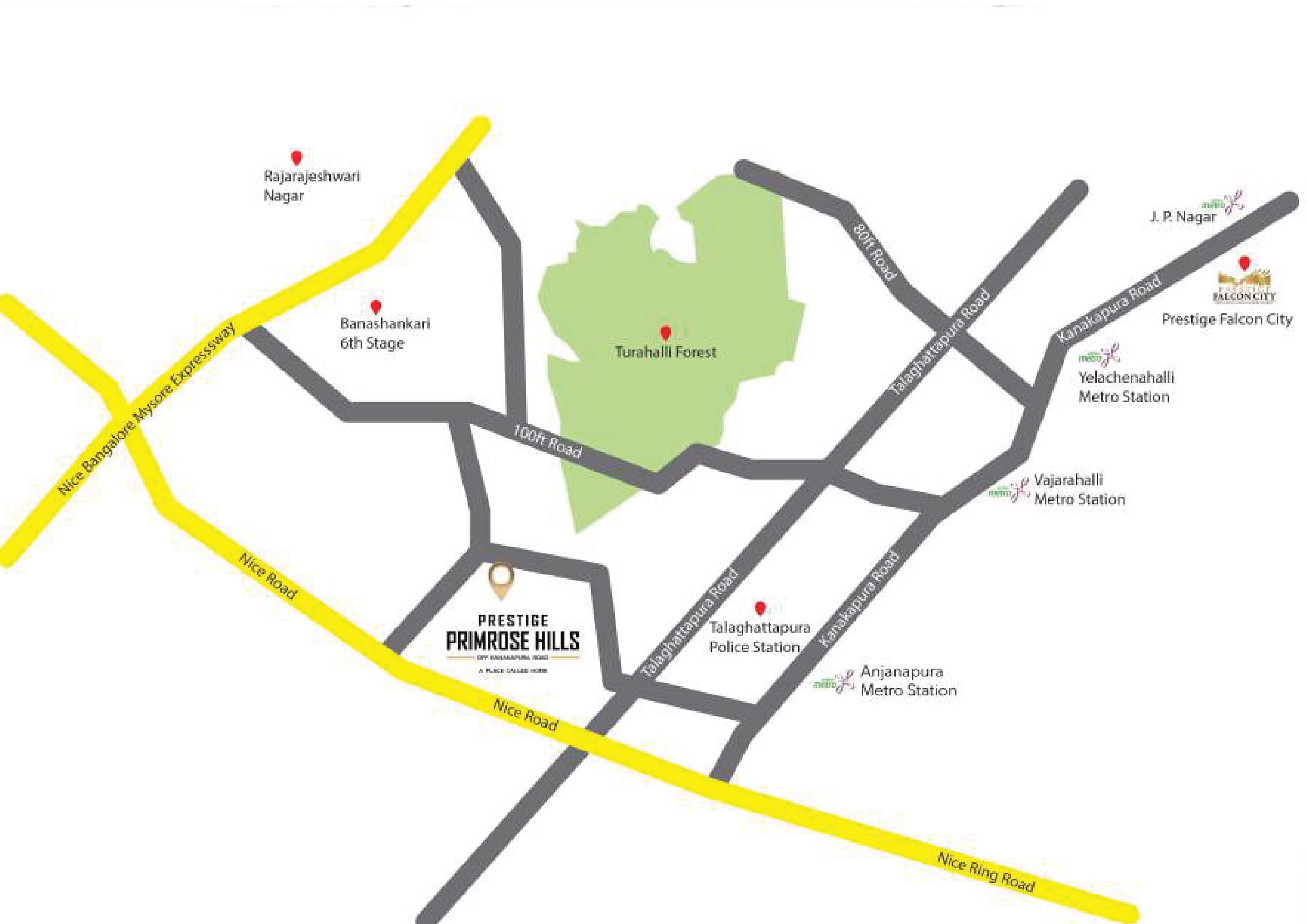 Prestige Primrose Hills Location Map